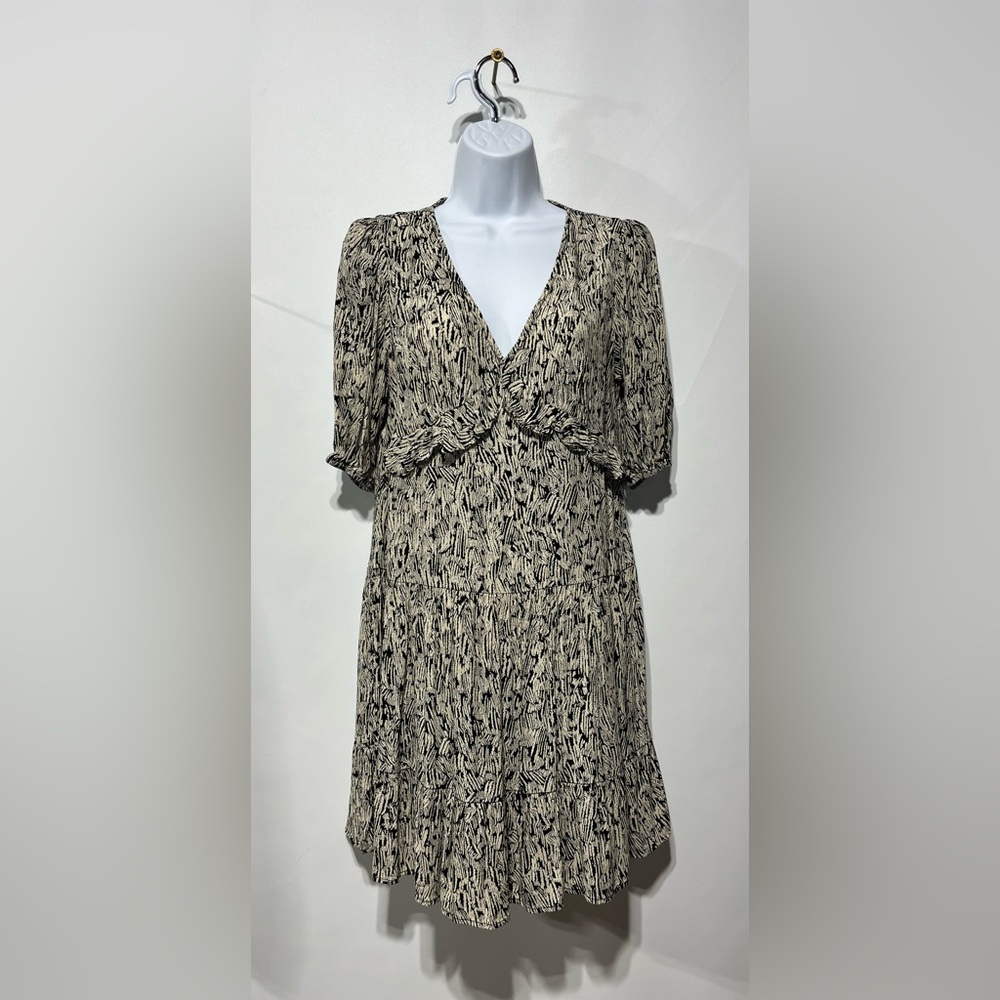 BASEMENT V-Neck 100% Viscose Mini Dress Size Medium